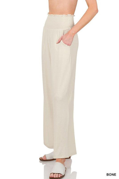 ZENANA | Smocked Waistband Lounge Pants us.meeeshop - 