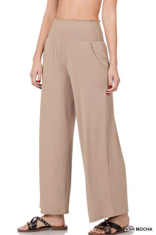 ZENANA | Smocked Waistband Lounge Pants - us.meeeshop