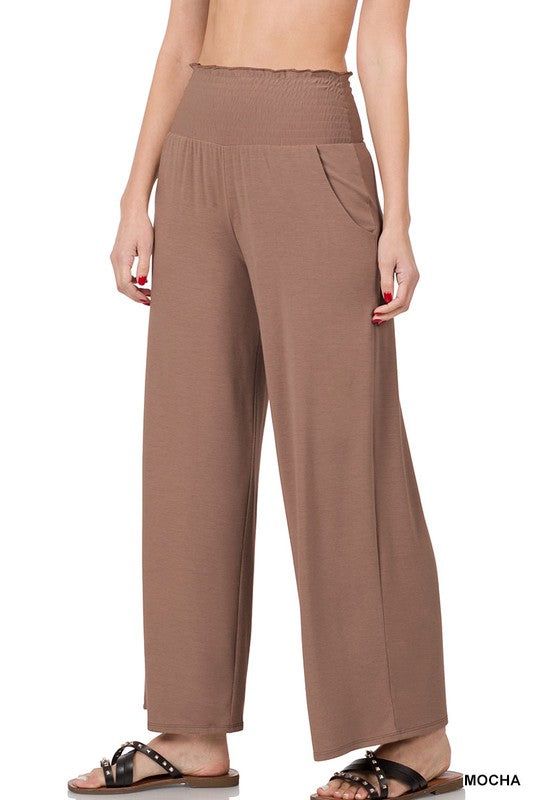 ZENANA | Smocked Waistband Lounge Pants us.meeeshop - 