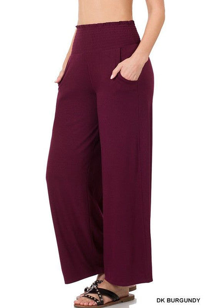 ZENANA | Smocked Waistband Lounge Pants us.meeeshop - 