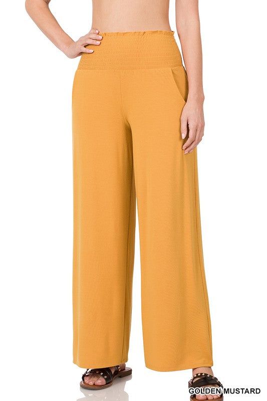 ZENANA | Smocked Waistband Lounge Pants us.meeeshop - 