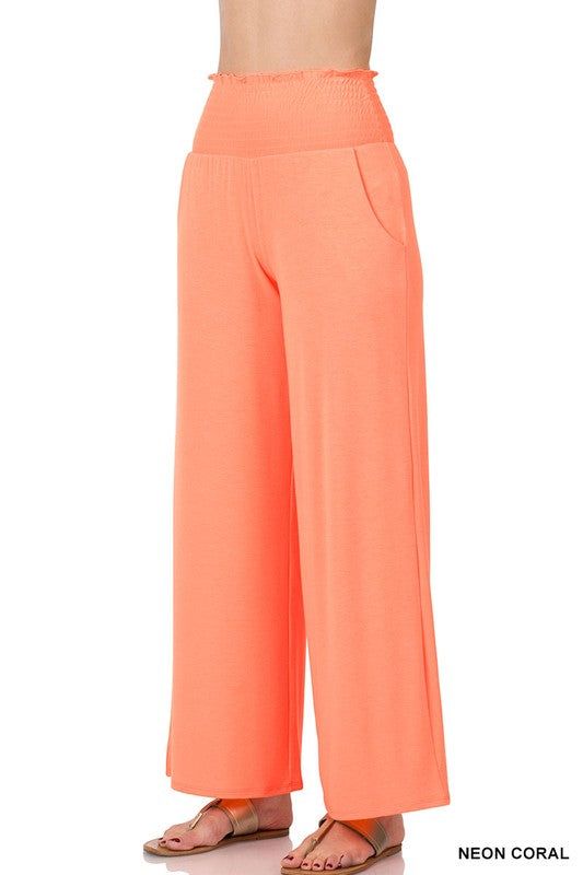 ZENANA | Smocked Waistband Lounge Pants us.meeeshop - 