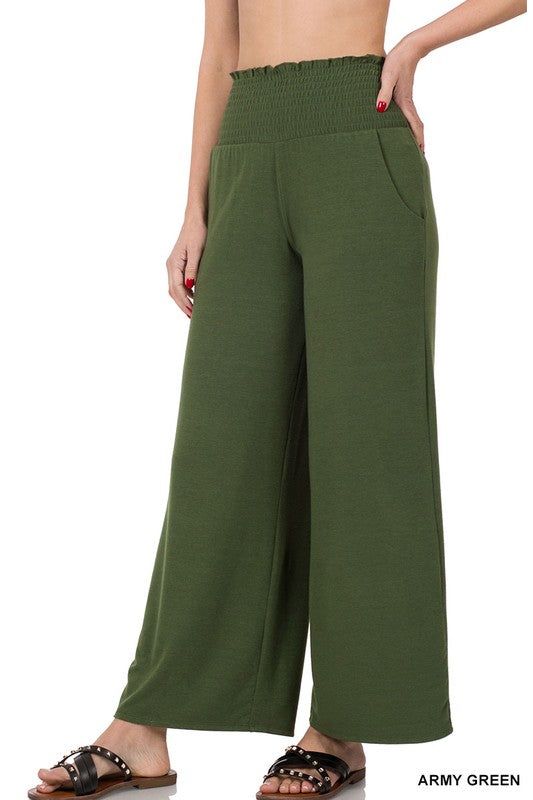 ZENANA | Smocked Waistband Lounge Pants us.meeeshop - 