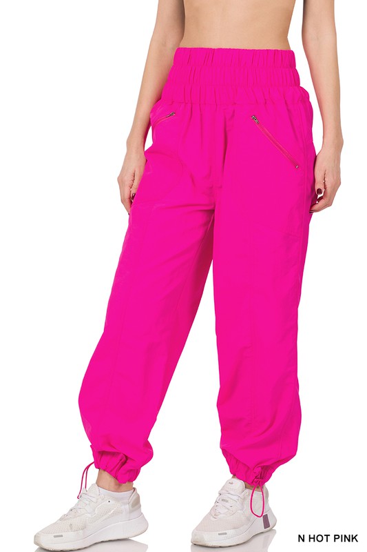 Zenana Jogger Sweatpants Pockets & Elastic Waistband, Bright Pink, Medium :  : Clothing, Shoes & Accessories