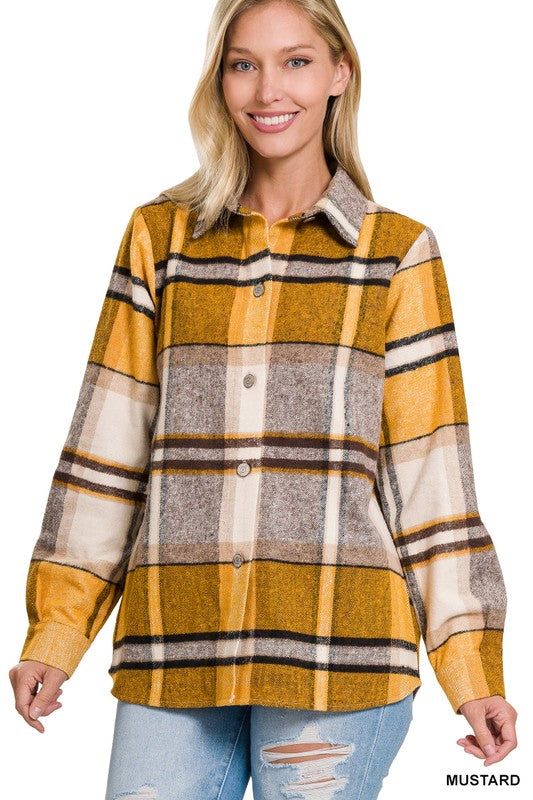 ZENANA | Yarn Dyed Plaid Shacket us.meeeshop - 