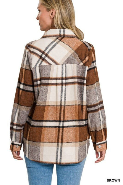 ZENANA | Yarn Dyed Plaid Shacket us.meeeshop - 