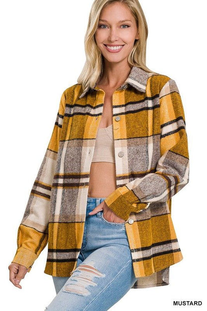 ZENANA | Yarn Dyed Plaid Shacket us.meeeshop - 