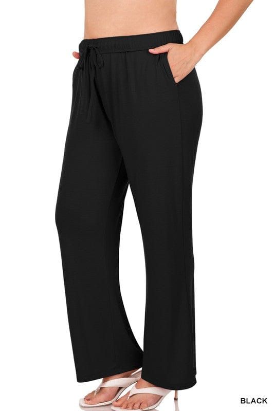 Women's ZENANA | Plus Drawstring Lounge Pants - us.meeeshop