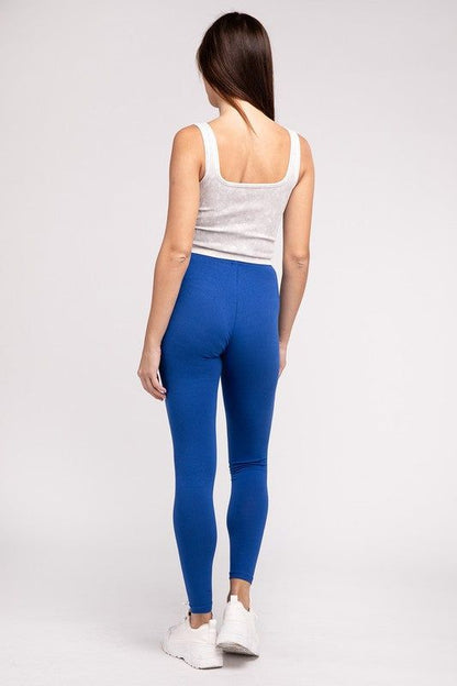 ZENANA Premium Cotton Full-Length Leggings - us.meeeshop