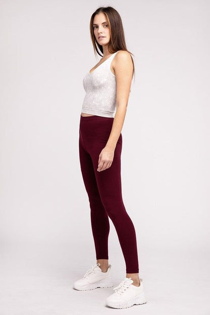 ZENANA Premium Cotton Full-Length Leggings - us.meeeshop