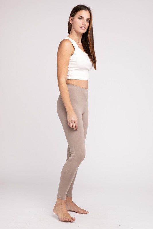 ZENANA Premium Cotton Full-Length Leggings - us.meeeshop