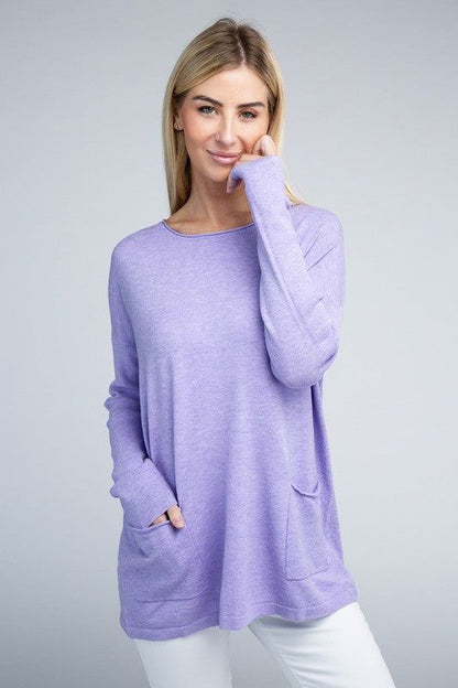 ZENANA | Viscose Front Pockets Sweater - us.meeeshop