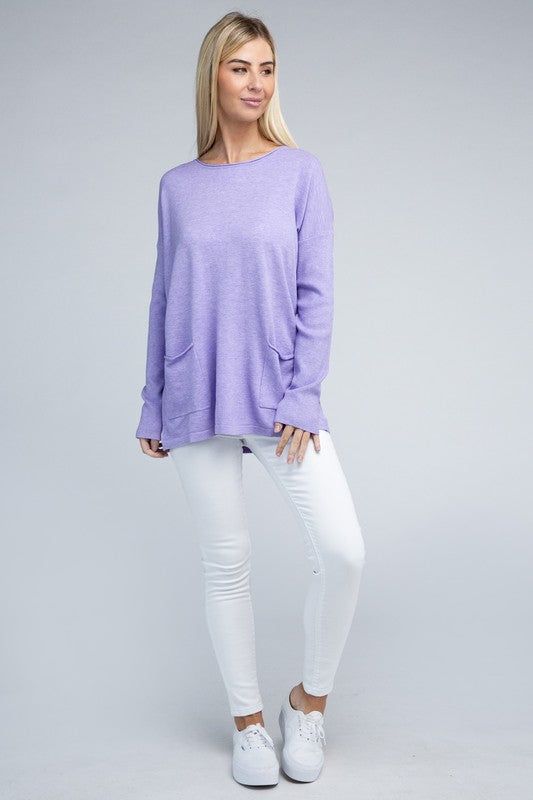 ZENANA | Viscose Front Pockets Sweater - us.meeeshop