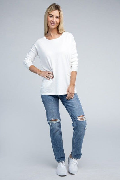 ZENANA | Viscose Front Pockets Sweater - us.meeeshop