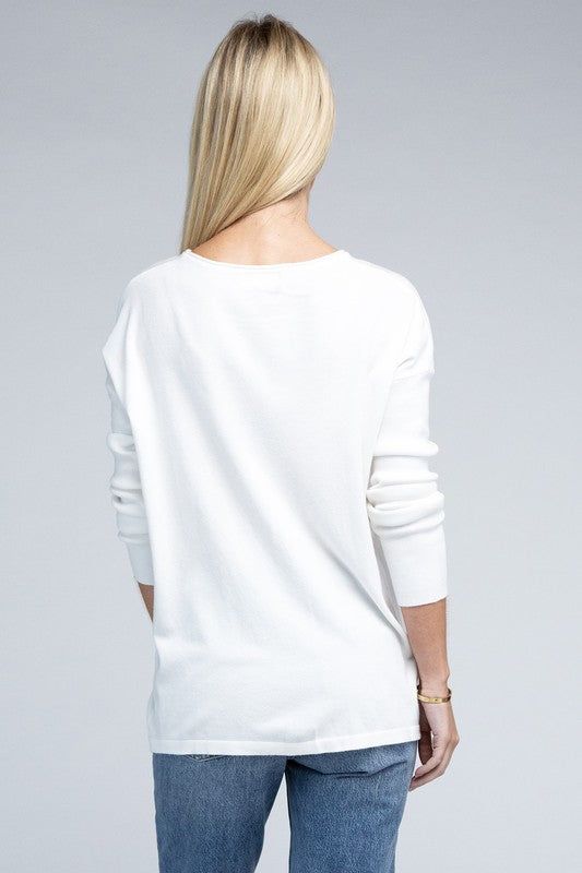 ZENANA | Viscose Front Pockets Sweater - us.meeeshop