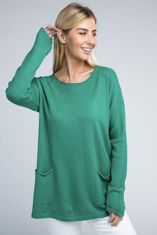 ZENANA | Viscose Front Pockets Sweater - us.meeeshop