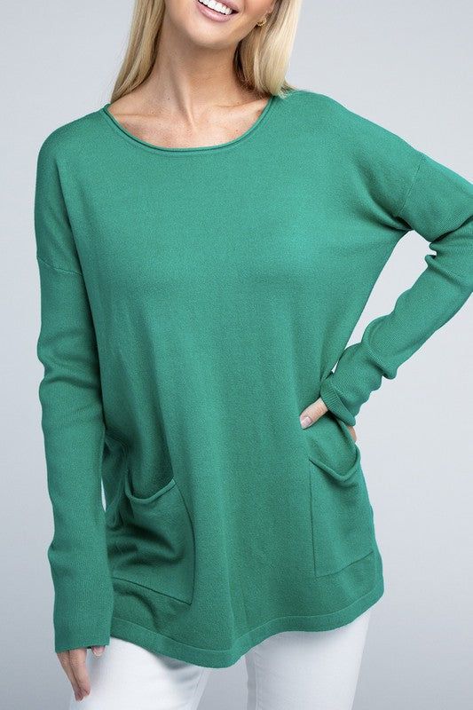 ZENANA | Viscose Front Pockets Sweater - us.meeeshop