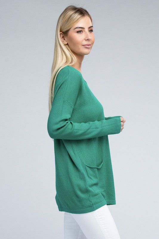 ZENANA | Viscose Front Pockets Sweater - us.meeeshop