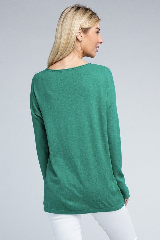 ZENANA | Viscose Front Pockets Sweater - us.meeeshop