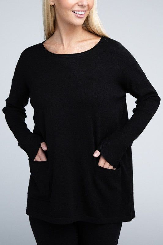 ZENANA | Viscose Front Pockets Sweater - us.meeeshop