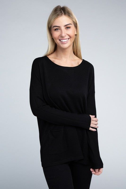 ZENANA | Viscose Front Pockets Sweater - us.meeeshop