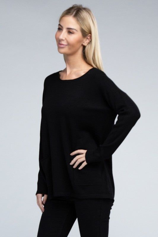 ZENANA | Viscose Front Pockets Sweater - us.meeeshop