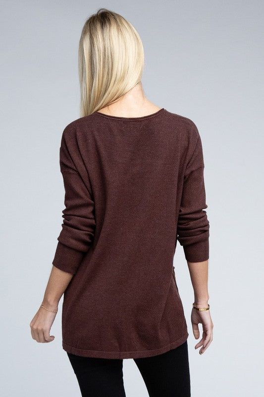 ZENANA | Viscose Front Pockets Sweater - us.meeeshop