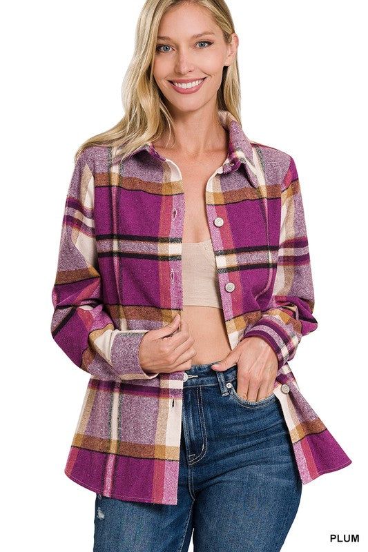 ZENANA | Yarn Dyed Plaid Shacket - us.meeeshop