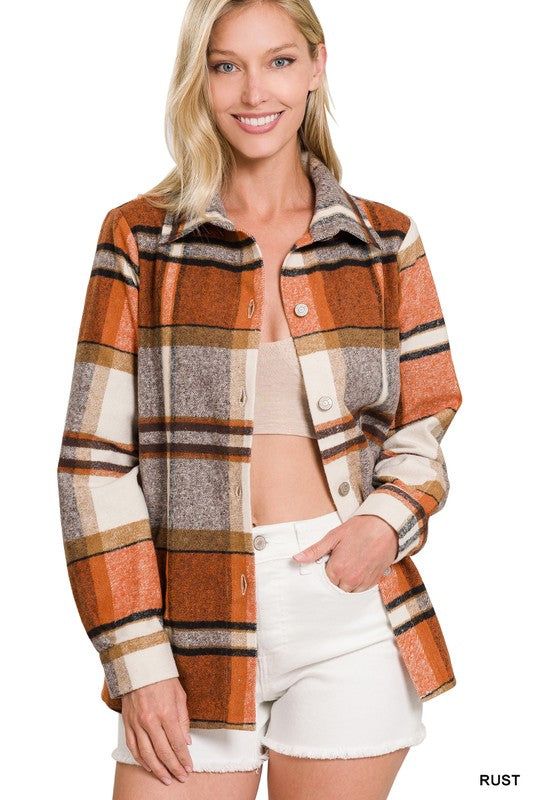 ZENANA | Yarn Dyed Plaid Shacket - us.meeeshop