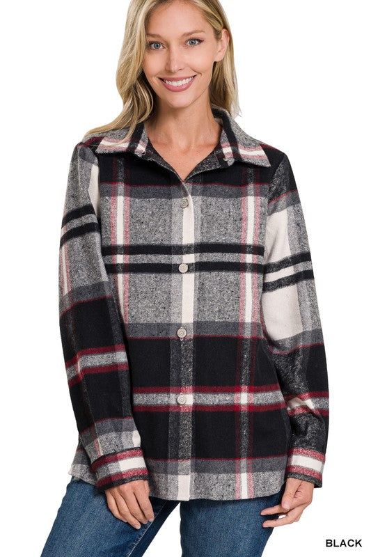 ZENANA | Yarn Dyed Plaid Shacket - us.meeeshop