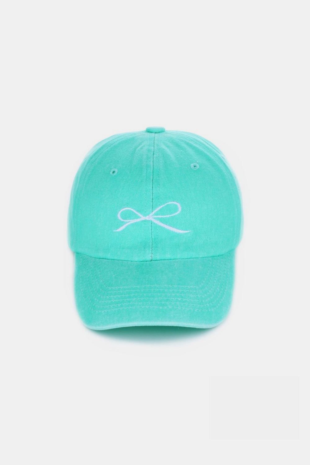 Zenana Bow Embroidered Washed Cotton Caps us.meeeshop - 