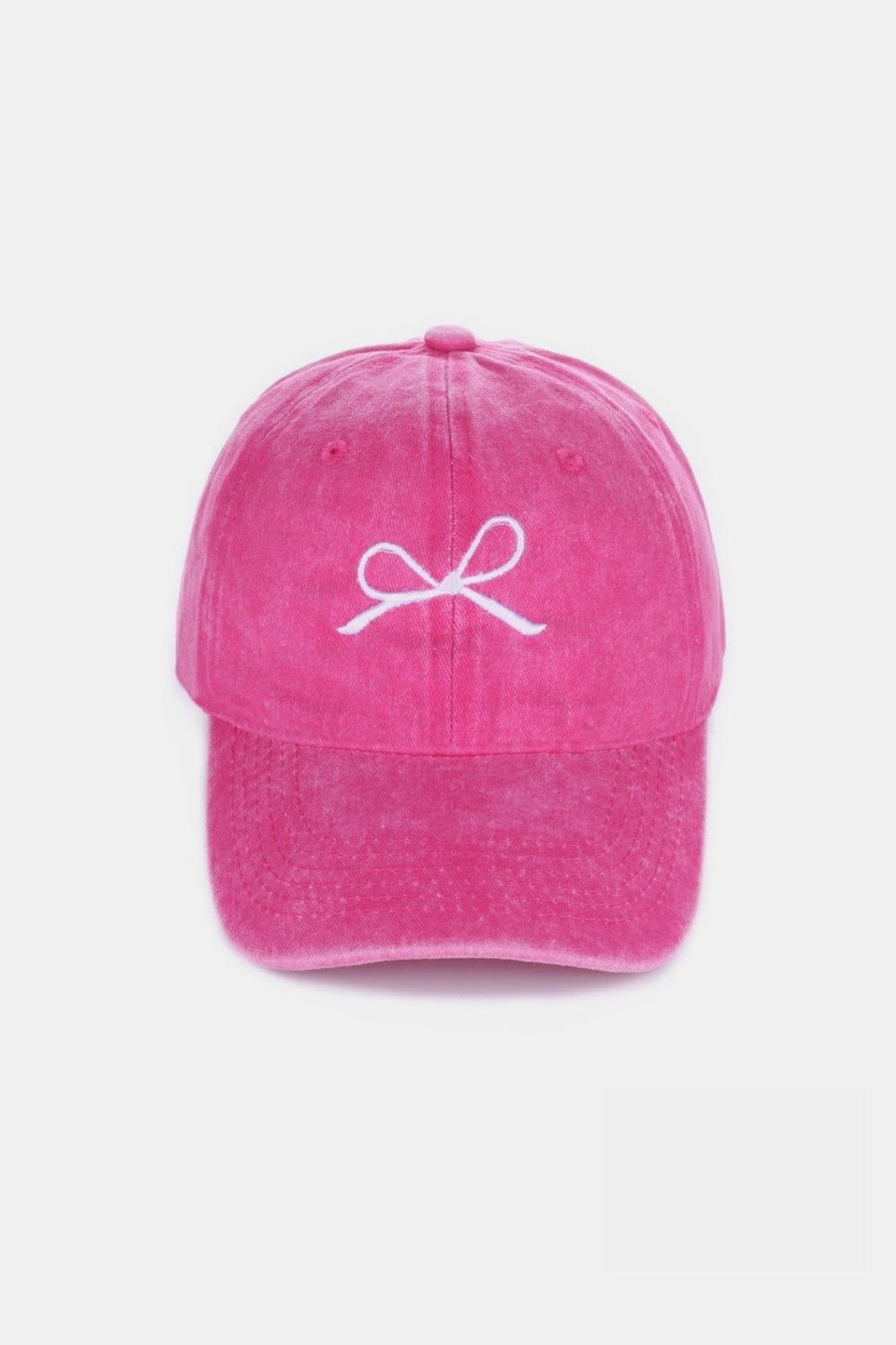 Zenana Bow Embroidered Washed Cotton Caps us.meeeshop - 