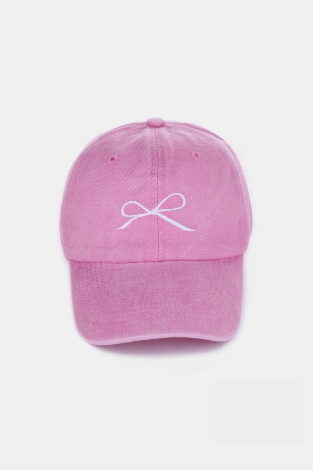 Zenana Bow Embroidered Washed Cotton Caps us.meeeshop - 