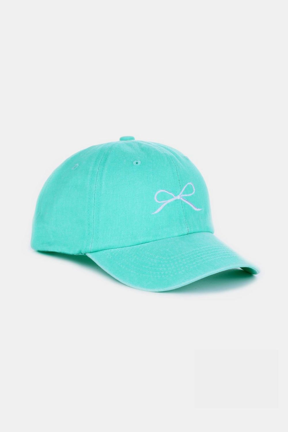 Zenana Bow Embroidered Washed Cotton Caps us.meeeshop - 