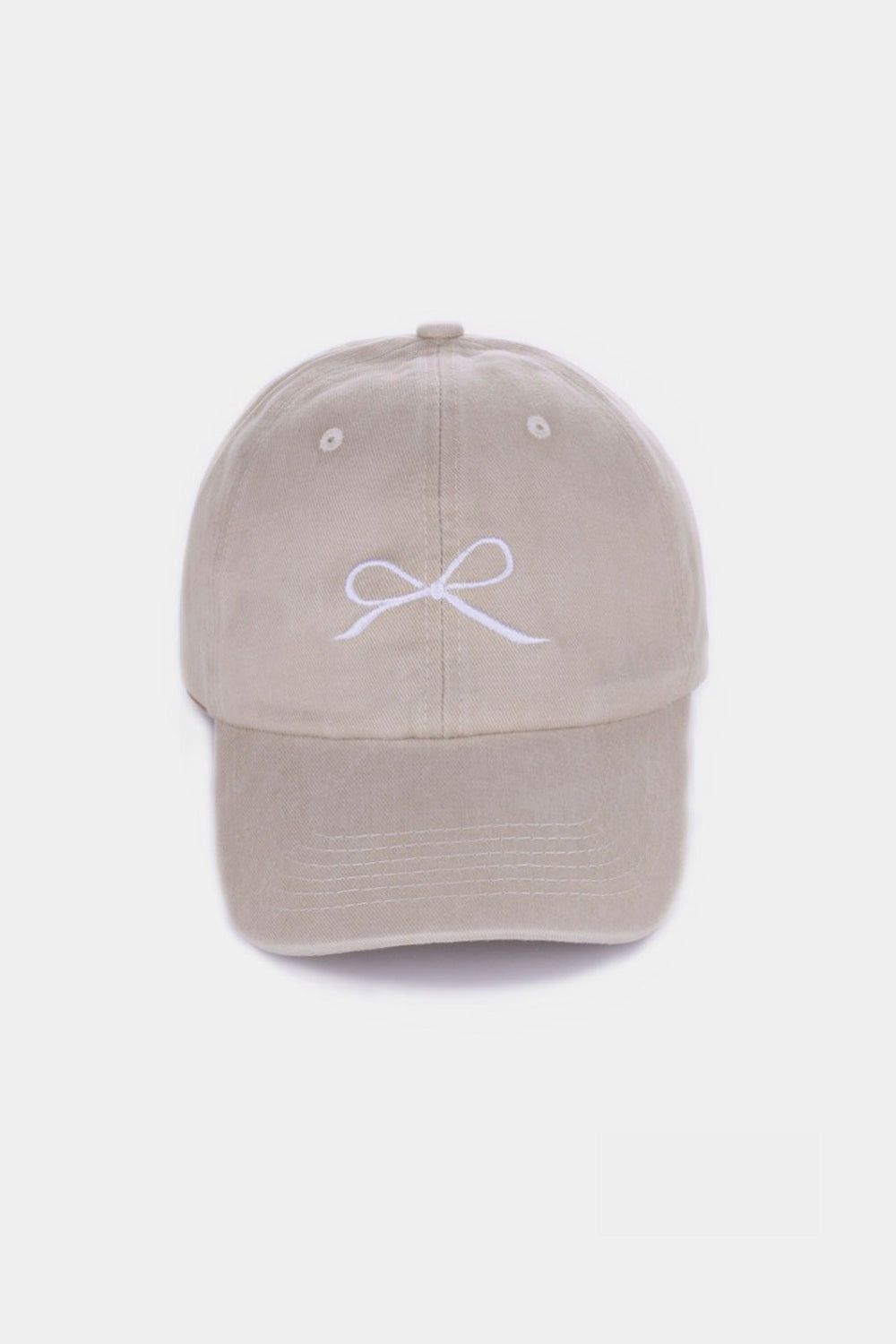 Zenana Bow Embroidered Washed Cotton Caps us.meeeshop - Hats