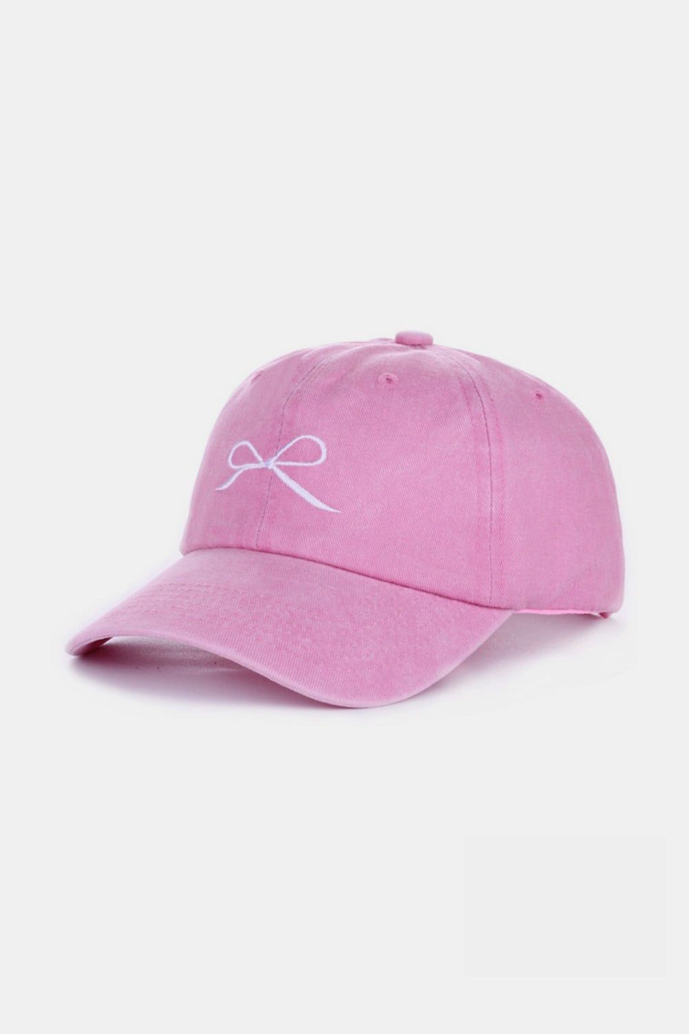 Zenana Bow Embroidered Washed Cotton Caps us.meeeshop - 