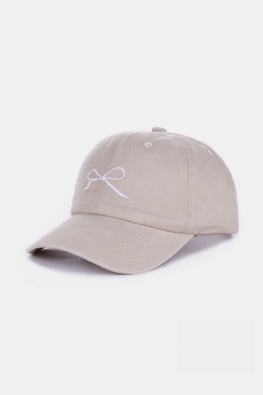 Zenana Bow Embroidered Washed Cotton Caps us.meeeshop - 