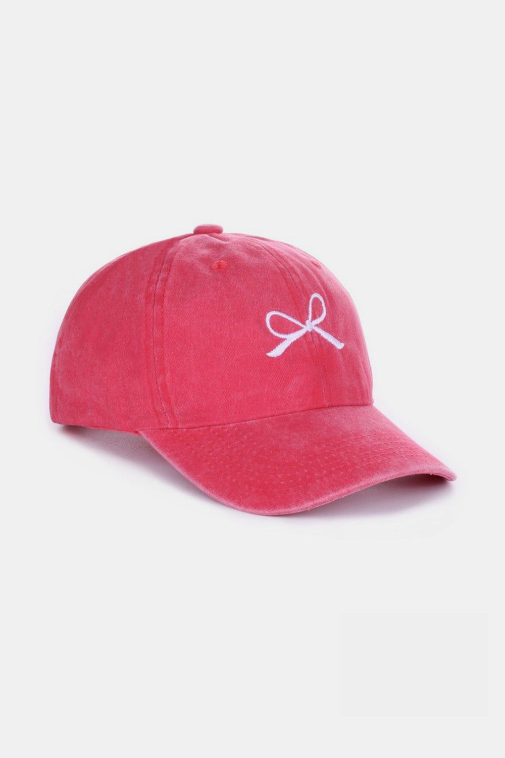 Zenana Bow Embroidered Washed Cotton Caps us.meeeshop - 