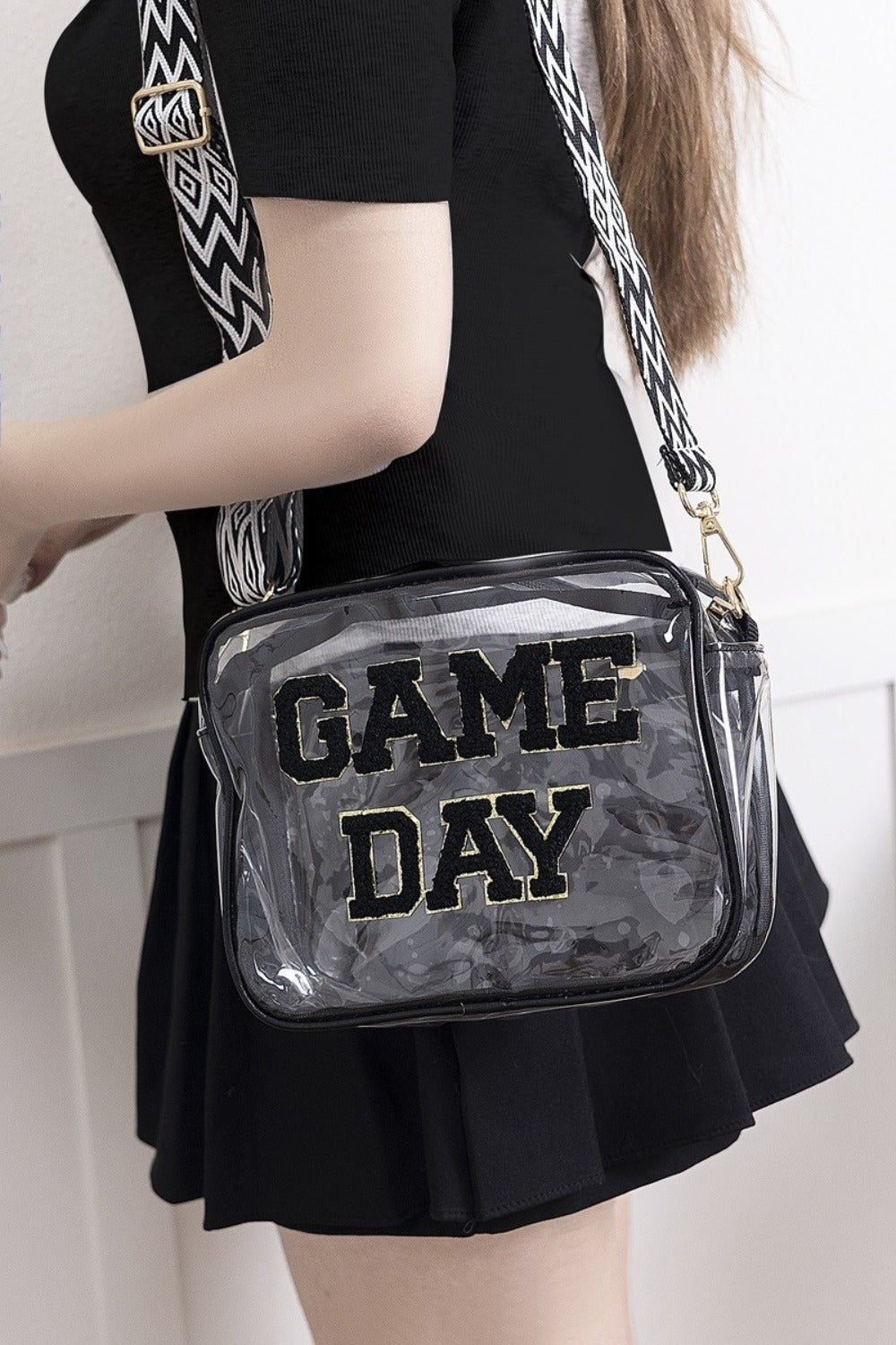 Zenana GAME DAY Stadium Approved Transparent Crossbody Bag us.meeeshop - 