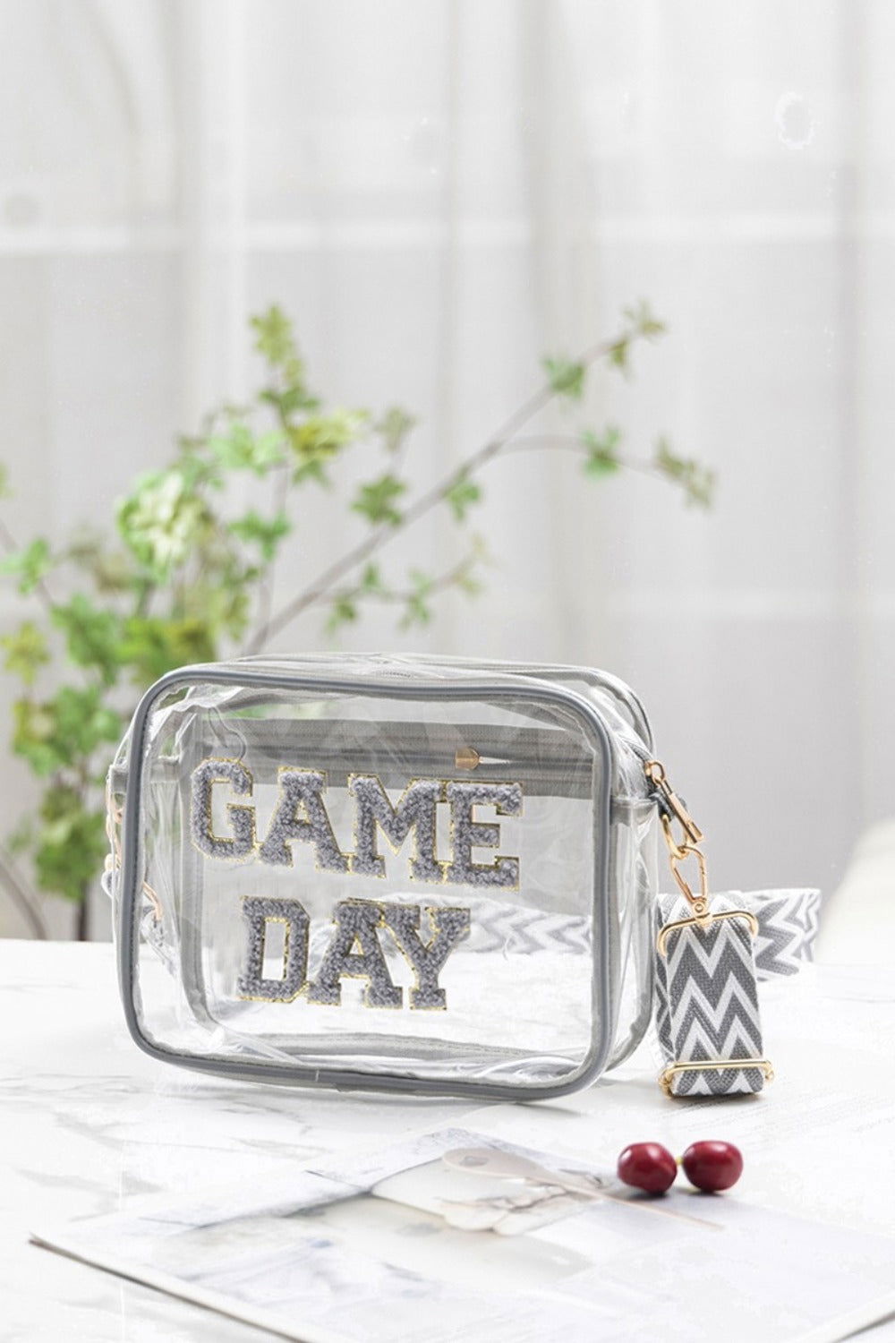 Zenana GAME DAY Stadium Approved Transparent Crossbody Bag us.meeeshop - 