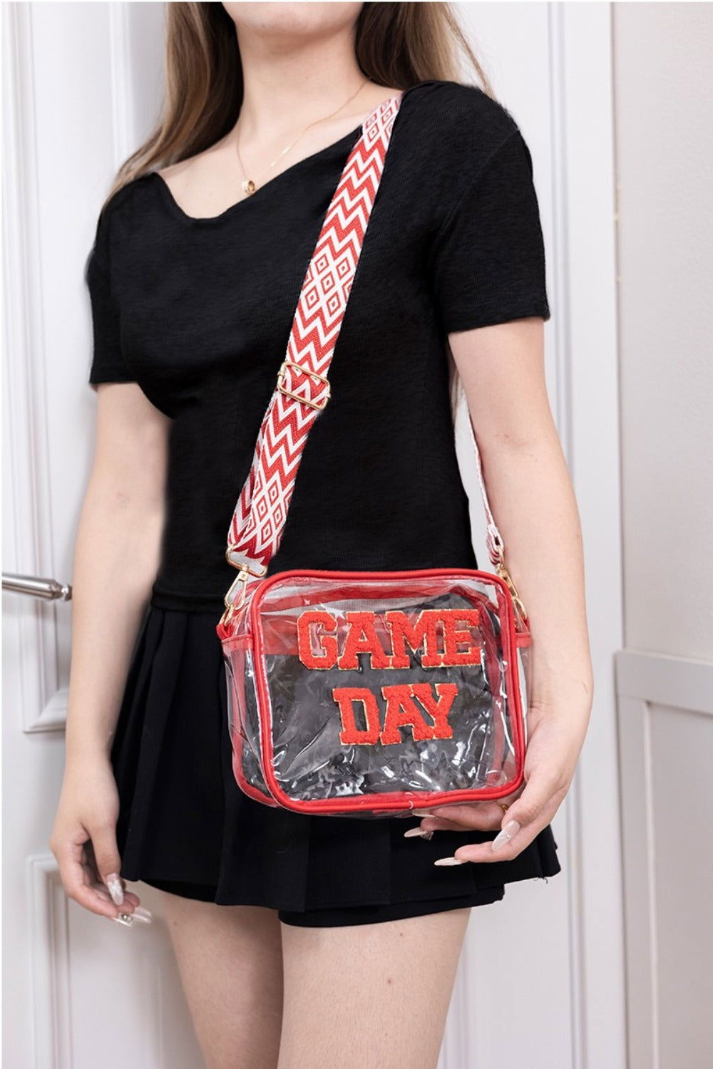 Zenana GAME DAY Stadium Approved Transparent Crossbody Bag us.meeeshop - 