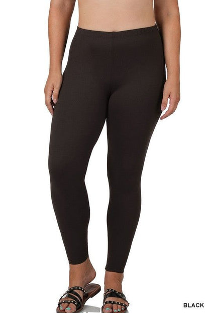 Zenana Plus Brushed Dty Microfiber Full Length Leggings us.meeeshop - 