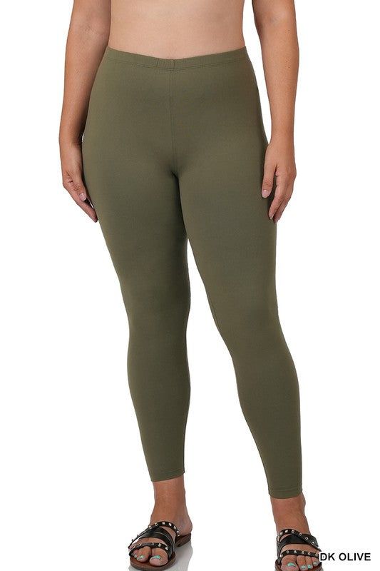 Zenana Plus Brushed Dty Microfiber Full Length Leggings us.meeeshop - 