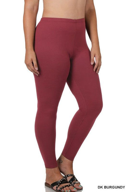 Zenana Plus Brushed Dty Microfiber Full Length Leggings us.meeeshop - 