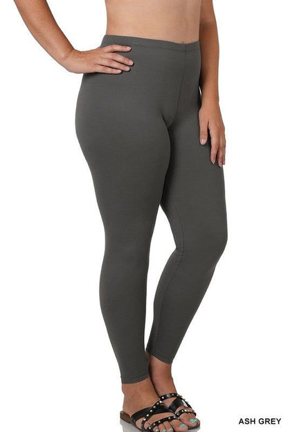 Zenana Plus Brushed Dty Microfiber Full Length Leggings us.meeeshop - Pants