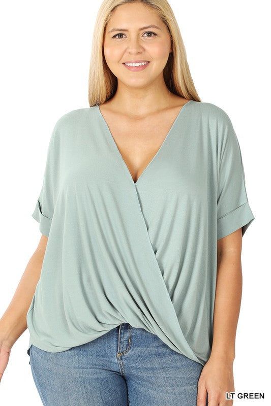 Zenana Plus Rayon Span Crepe Layered Look Top us.meeeshop - 