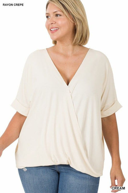 Zenana Plus Rayon Span Crepe Layered Look Top us.meeeshop - 