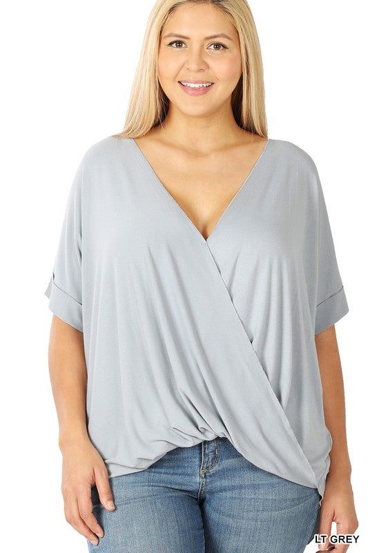 Zenana Plus Rayon Span Crepe Layered Look Top us.meeeshop - 