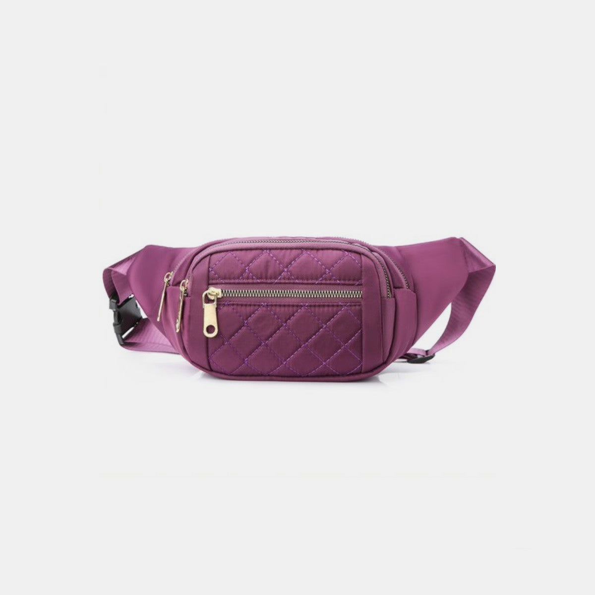 Zenana Quilted Multi Pocket Waist Belt Bag us.meeeshop - 