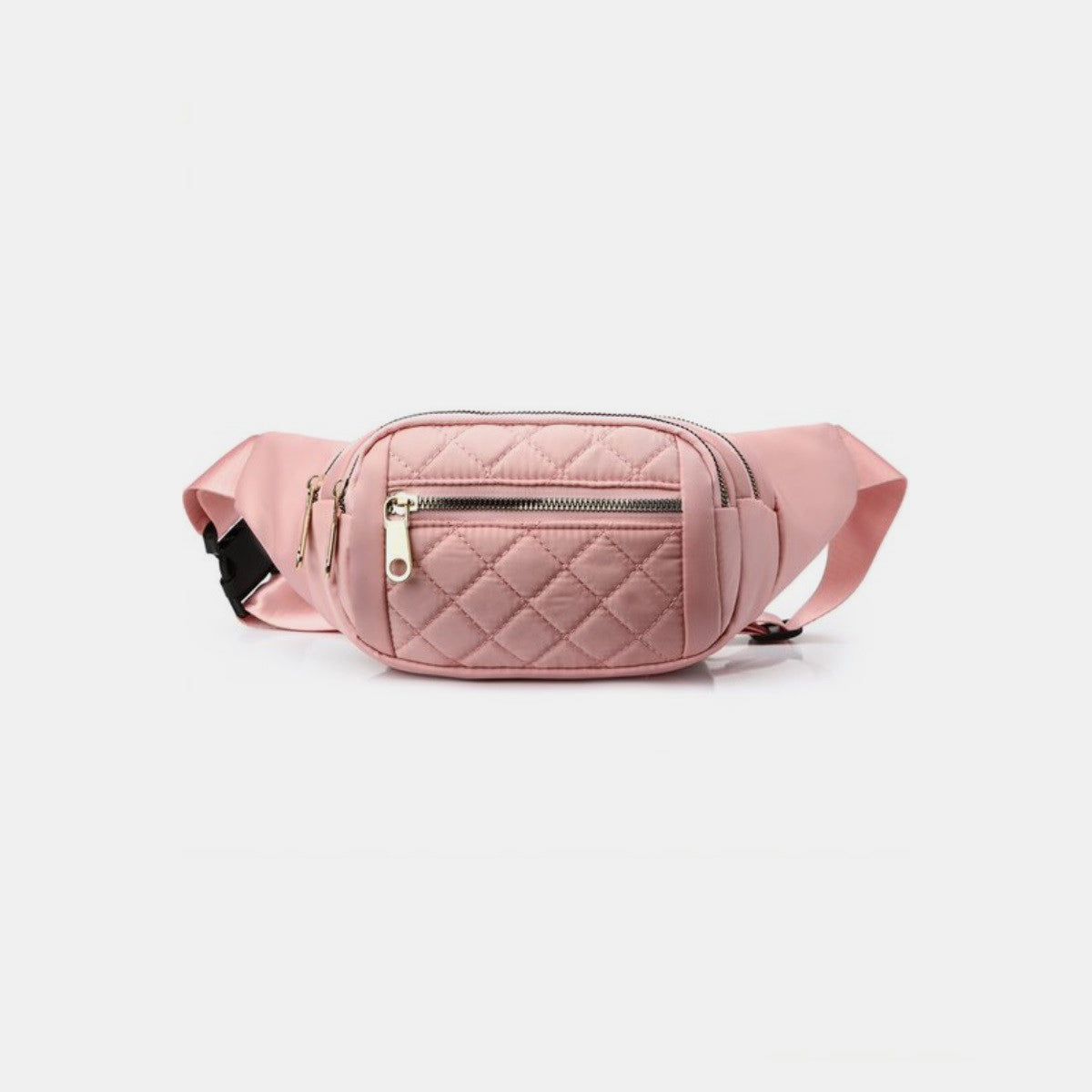 Zenana Quilted Multi Pocket Waist Belt Bag us.meeeshop - 